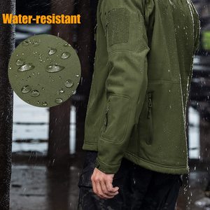 Veste matelassée à capuche pour homme, couleur vert olive, col mandarin, fermeture éclair, style décontracté, coupe régulière, tissu en toile, coton chauffant - Product Image 5