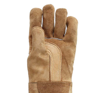Guantes de Trabajo de Cuero con Muñequera Elástica, Resistentes al Calor y Antiestáticos, para Trabajos en el Jardín, Jardinería, Granja y Almacén - Product Image 4