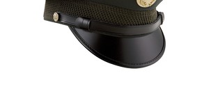 Wholesale Supply Premium Parade Style Cap Gold Cord Accent Ebony Visor Embossed Emblem Formal Headwear - Product Image 6