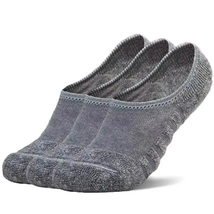 Gray Ankle <b>Socks</b> Solid Color Breathable Knitted Cotton Bamboo Fiber for Adults Summer Casual Wear - Product Image 2
