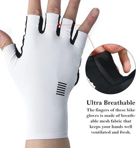 ถุงมือปั่นจักรยาน-ถุงมือจักรยานระบายอากาศได้, ถุงมือกีฬาแบบมีแผ่นรองนิ้วครึ่งนิ้ว, ถุงมือปั่นจักรยานกันลื่น, ถุงมือจักรยานดูดซับแรงกระแทก - Product Image 3