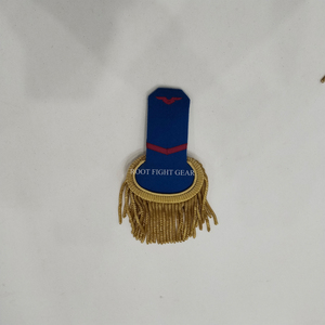 Épaulettes de haute qualité pour uniforme, épaulettes rigides de qualité supérieure avec franges dorées - Product Image 6