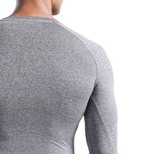 เสื้อคอมเพรสชั่นแขนยาวผู้ชายแบบกำหนดเอง แห้งเร็ว ระบายอากาศได้ดี เหมาะสำหรับออกกำลังกาย ฟิตเนส เทรนนิ่ง ชุดเบสเลเยอร์สำหรับนักกีฬา รับผลิตแบบ OEM - Product Image 2
