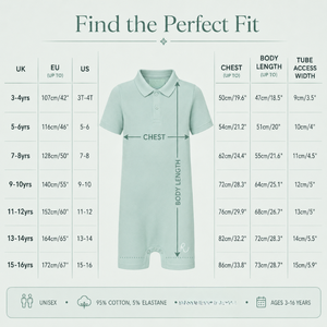 Body de Tirantes con Cierre de Cremallera en Verde Menta |   Ropa Sensorial Especial para Niños, Prendas Inclusivas de Algodón Elástico con Cierre de Cremallera, Unisex, Cuello Redondo - Product Image 4