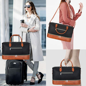 Sac de voyage en cuir de vachette, style personnalisé, sac de voyage en toile - Product Image 2