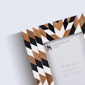 Handicrafts Home Resin Picture Photo <b>Frame</b> Aztec Herringbone Art Inspired Vintage Table-Top/Wall Décor Boho <b>Frames</b> - Product Image 2