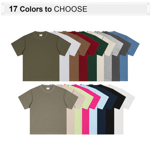 เสื้อยืดคอกลมโอเวอร์ไซส์ผ้าเจอร์ซีย์เนื้อหนัก 240gsm ผ้าฝ้าย 100% สำหรับผู้ชาย แบบเรียบๆ สั่งทำได้ ขายส่ง - Product Image 2