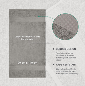 Serviettes de bain en coton 600 GSM |   Haute absorption et texture douce |   Idéal pour les peaux sensibles |   Produit prêt à l'emploi Alibaba - Product Image 5