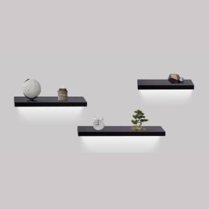 Mensole Galleggianti in Legno da 80 cm, Mensole da Parete per Bagno, Camera da Letto, Soggiorno, Cucina - per Libri e Oggetti Decorativi - Product Image 1