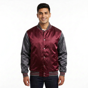Custom Polyester Satin <b>Jacket</b> 220 GSM Polyester Satin for Clothing Brands Wholesale Outerwear <b>Lines</b> - Product Image 3