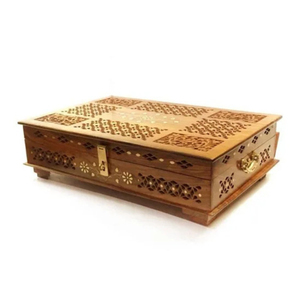 Luxury Multi-Compartment Wooden Jewelry <b>Box</b> With <b>Hinged</b> <b>Lid</b> Vintage Solid Wood Jewellery Organizer Case Custom Logo Wholesale - Product Image 4