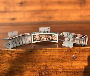 Nuevas pinzas para el cabello de cuero mecanizadas a mano, cuadradas para peinar el cabello, accesorios para el cabello, pinzas grandes de piel de vaca, regalo de vaquera para mujer - Product Image 3