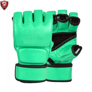 Gants d'entraînement unisexes SUMROOS INDUSTRY à demi-doigts en PU avec fermeture auto-agrippante réglable pour MMA, boxe, arts martiaux, personnalisables numériquement - Product Image 2
