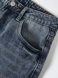 Shorts en jean personnalisés en usine – Jeans d'été de haute qualité pour hommes – Jeans décontractés en coton délavé pour l'été - Product Image 4