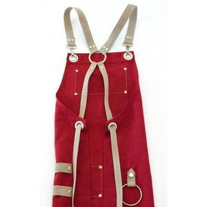 Hair Stylist Barber <b>Aprons</b> and Beauty Salon Hairdresser Wholesale Cross Back Barber <b>Aprons</b> Denim Bib <b>Aprons</b> - Product Image 2