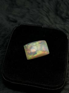 Opale blanche d'Éthiopie naturelle, cabochon forme coussin, opale de feu avec jeu de couleurs, pierre précieuse lâche et chatoyante, sans traitements, pour la joaillerie - Product Image 3