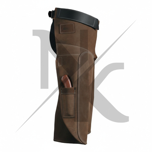 Delantal de Herrador de Lujo Moderno y Duradero para Hombre y Mujer, de Cuero Genuino con Hebilla Ajustable, en Combinación de Colores Marrón/Negro - Product Image 6