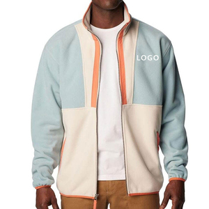 Veste polaire personnalisée pour homme, chaude, coupe-vent, pour activités de plein air, randonnée, camping, col montant, logo sur le devant - Product Image 4