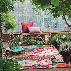 Alfombra Moderna de Lana Roja, Alfombra Rectangular Contemporánea Hecha a Mano, Alfombra Personalizada con Diseño de Jardín de Flores Botánicas para Sala de Estar - Product Image 2