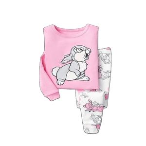 Conjunto de pijama de viscosa de algodón suave para mujer de talla XL, ropa de dormir de verano con cierre de cintura elástica y estampado encantador de manga larga - Product Image 1