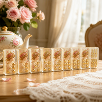 Jeu de tuiles de mahjong en résine époxy cristalline personnalisées, faites à la main, non toxiques, durables, écologiques, résistantes à l'eau, portables, tuiles de luxe Gohst
