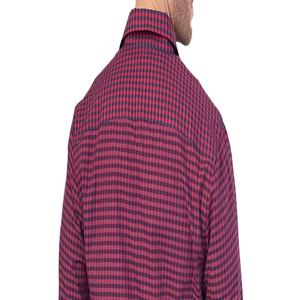 Camisa Casual de Negocios para Hombre, 100% Algodón Transpirable, Teñida con Hilo, Corte Regular, Manga Larga, Botones, Cuadros, Cuello Casual, con Bolsillo - Product Image 4