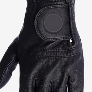 Custom Brand <b>White</b> Full Finger Golf Glove PU Leather Breathable Design Right Hand Unisex Sports Use Hook Loop Closure NSL-343 - Product Image 6
