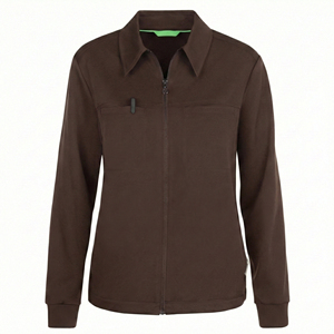 Wholesale Custom Colors Hospital Uniform Nurse Scrub Jacket Zip Front Turn Down Collar <b>Long</b> Sleeve Warm Up <b>Coat</b> Scrub Jackets - Product Image 2