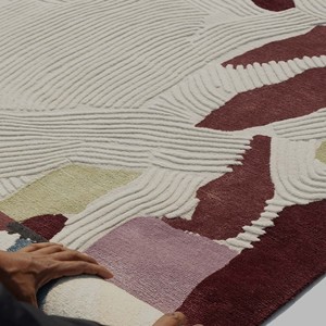 Tapis moderne abstrait tufté à la main, motif artistique, tapis de luxe, décoration contemporaine pour salon et chambre, tapis de sol design sur mesure - Product Image 4