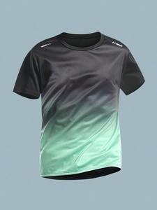 เสื้อกีฬาแบบซับลิเมชั่นสั่งทำพิเศษ คอวี สีน้ำเงินไล่เฉดสี ชุดทีม ระบายอากาศได้ดี เสื้อซ้อมกีฬา 2026 - Product Image 4