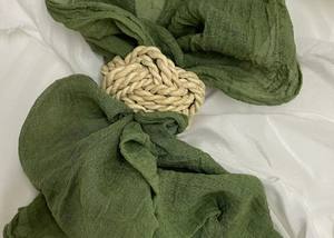 Liquidación, servilleteros con nudo de paja, servilleteros boho para boda, servilleteros con nudo de amor - Product Image 3