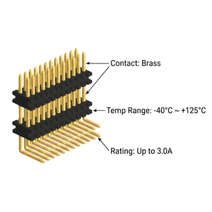 Conector de Contacto de Latón con Clasificación de 3.0A, Carcasa de Nailon, Voltaje Dieléctrico de 500V-1000V CA, Resistente a Temperaturas de -40°C a +125°C - Product Image 2