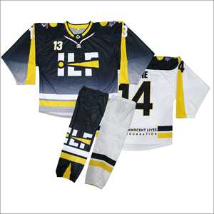 Nueva Camiseta de Hockey sobre Hielo Personalizada, OEM, Poliéster/Algodón, Transpirable, de Secado Rápido, Camisetas de Hockey Cortas con Estampado Personalizado, Bordado 3D - Product Image 1