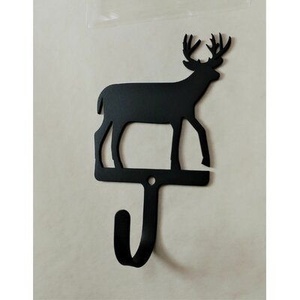 Modern Deer <b>Wall</b> <b>Hook</b> Metal <b>Wall</b> Mounted Coat <b>Hook</b> Decorative Stag Silhouette <b>Hook</b> Rustic Lodge Entryway <b>Key</b> Holder Towel Hanger - Product Image 1