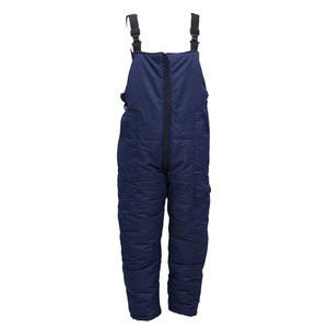 Blue Microfiber Waterproof <b>Winter</b> <b>Workwear</b> Suit with Hooded Jacket and Bib Overalls for Unisex Cold Storage and Freezer Use - Product Image 4