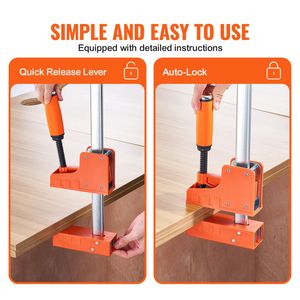 Lot de 2 serres-joints parallèles pour le travail du bois de 50 pouces, serre-joint en plastique haute résistance, capacité de charge de 1100 lb, barres de pression pour une utilisation polyvalente - Product Image 2