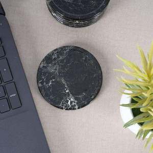 Standard Quality Handmade <b>Marble</b> <b>Coasters</b> Set of 6 Forest Green Natural Stone Drink <b>Coasters</b> from Indian Supplier - Product Image 2