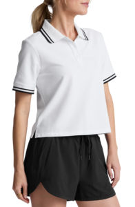 Polo femme en coton 100% de haute qualité, coupe slim, logo imprimé sur mesure, style streetwear, ample et confortable. - Product Image 2