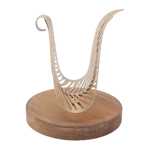 Porta Servilletas Redondo con Base de Madera, Soporte para Servilletas Independiente para Mesa de Comedor, Hogar, Restaurante, Hotel y Decoración de Cocina - Product Image 1