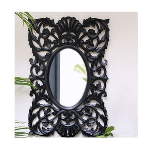 Customized size and shape mirror frame wood and mother of pearl work bedroom mirror frame for home decor accessories - Product Image 6
