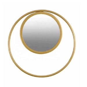 Recién llegado, espejo de pared redondo de Metal, espejo de pared moderno de India, marco de espejo de pared de Metal para baño, sala de estar y dormitorio - Product Image 1