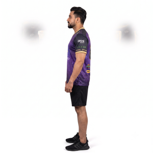 Camiseta de Esports Sublimada Personalizada, 100% Poliéster, Absorbente de Humedad, Cuello en V, Manga Corta, para Hombres y Unisex, Equipos Competitivos - Product Image 3