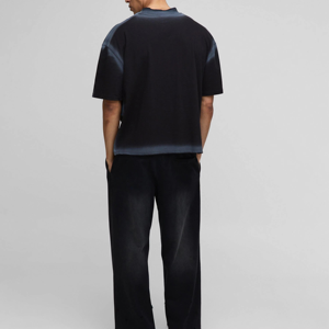 Top Trending Summer Arrival Men <b>Colour</b> Block Oversized T Shirt And Short <b>Sets</b> For Sale Men Customized T-Shirts for Men - Product Image 2