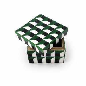 Luxury Handmade Geometric Resin Jewelry Storage <b>Box</b> Decorative <b>Trinket</b> Organizer Gift <b>Box</b> for Rings Earrings Necklaces Watches - Product Image 5