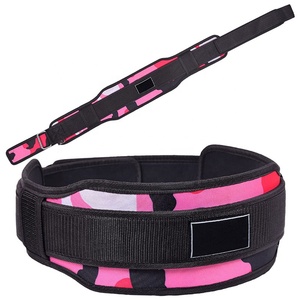ที่กําหนดเองสีชมพู Camo EVA Neoprene เข็มขัดยกน้ําหนักคู่รั้งขายส่ง 5 'กว้างกลับสนับสนุนยิมการฝึกอบรมเข็มขัดออกกําลังกาย - Product Image 1