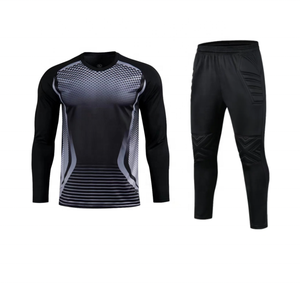 Goalkeeper Long Sleeve Rash Guard Black Red Print Full Sleeve <b>Men's</b> Quick Dry <b>Compression</b> <b>Shirt</b> Adult Sports Top - Product Image 6