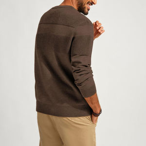 Pull en maille pour homme à manches longues de qualité supérieure, nouvelle mode, personnalisable, pour l'hiver, avec couleurs, tailles et logo, en coton mélangé. - Product Image 2