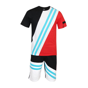 Men's Sporty Color Blocked <b>Shorts</b> Set Orange Black White Quick Dry <b>Polyester</b> Bermuda With Pocket Elastic Waist - Product Image 5