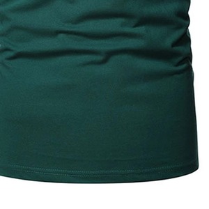 <b>Mens</b> <b>Green</b> Cotton Pique <b>Polo</b> <b>Shirt</b> Short Sleeve Regular Fit Casual Wear Anti-Wrinkle Knitted Solid Color Design Customize - Product Image 3
