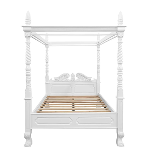 Lit à baldaquin en bois avec structure en teck pour la décoration de la maison et le mobilier de chambre - Product Image 4